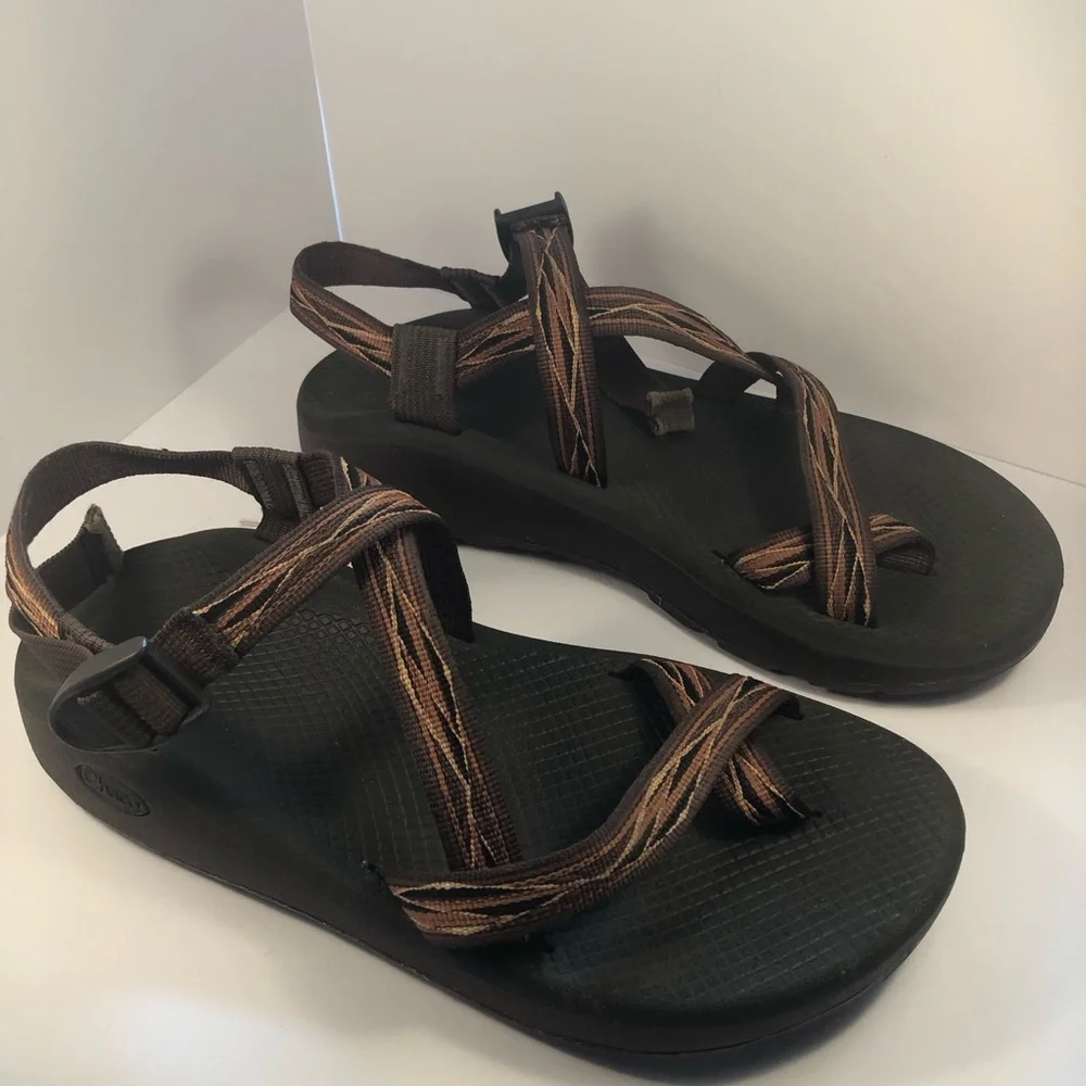 Men's Chaco Z/2 Rapid Pro Adjustable Strap Brown/Black and Tan Sandals Size 10 - Picture 3 of 9